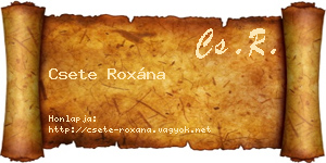 Csete Roxána névjegykártya