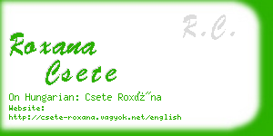 roxana csete business card